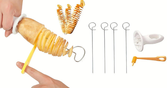 6 Stk. Grøntsagsspiralizer-Skærersæt i Rustfrit Stål