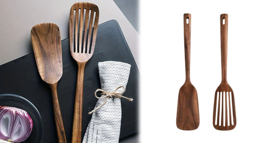 2 Stk Japanske Træske Spatler til Madlavning – Varmebestandige