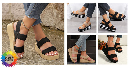 Lette Slingback-Sandaler med Kilehæl til Damer