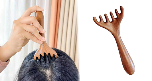 Sandeltræskam til Hovedbundsmassage