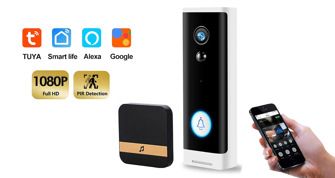 WiFi Dørklokke 1080P Smart Sikkerhedskamera