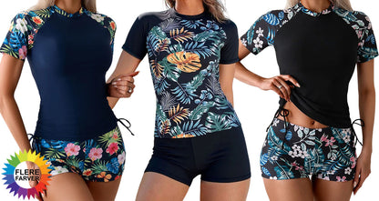 2-Delt Kortærmet Badedragt til Damer