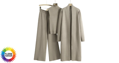 Dame 3-delt Cardigan Sæt