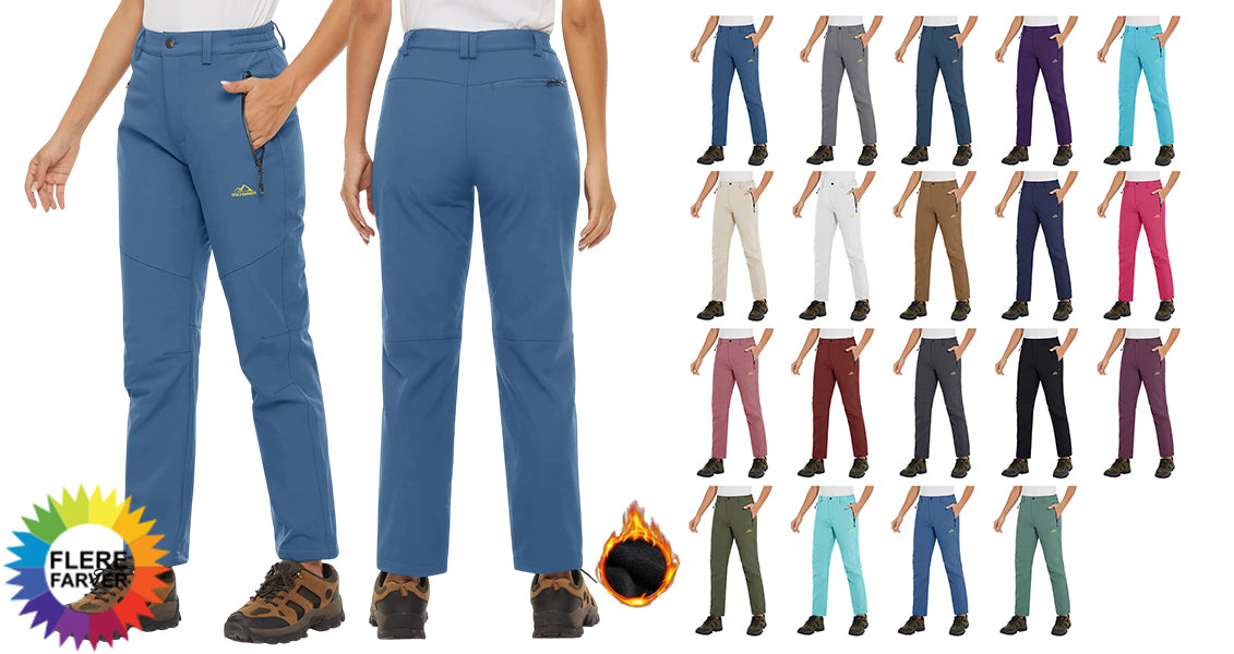 Dame Varm Vandtæt Fleece Vinterbukser