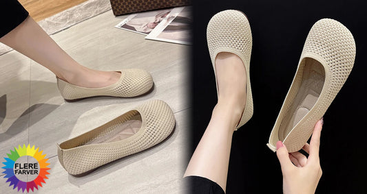 Dame Bløde Åndbare Strikkede Sko