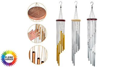 Vindklokke i Aluminiumslegering med 12 Rør