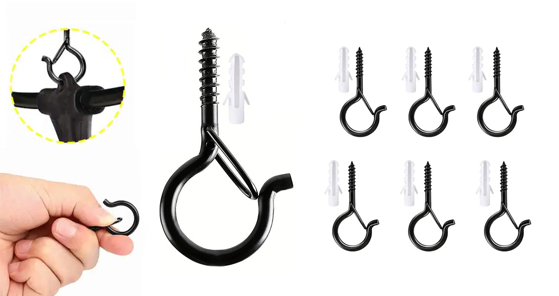 Vindfaste Skruekroge med Sikkerhedsklip