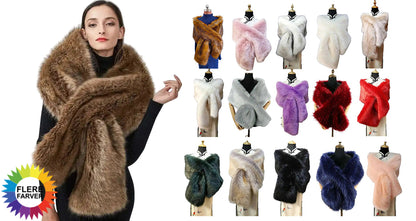 Vintersjal i Imiteret Pels til Kvinder