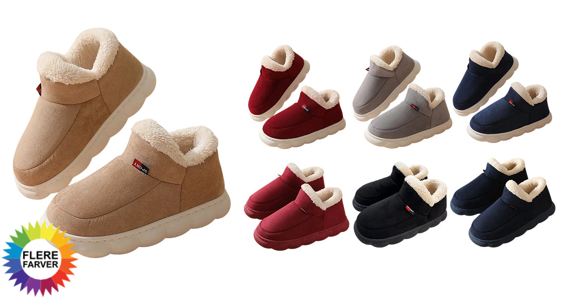 Bløde Vintersko i Plys til Indendørs og Udendørs Brug