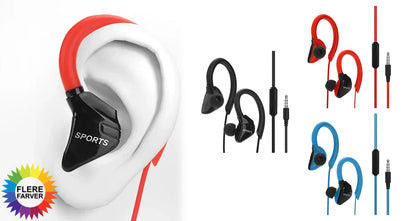In-ear Kablede Sportshovedtelefoner med Ørekrog