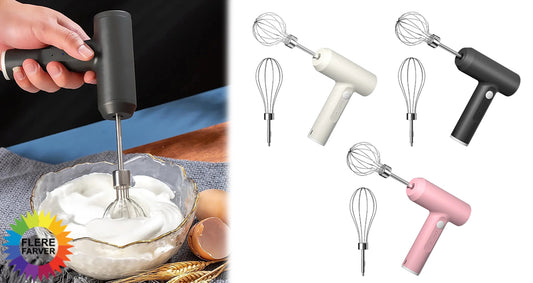 Trådløs Elektrisk Håndmixer 3-Hastigheder