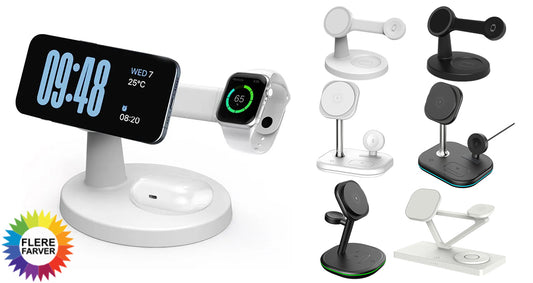 3-i-1 Magnetisk Trådløs Oplader til iPhone, Apple Watch og AirPods