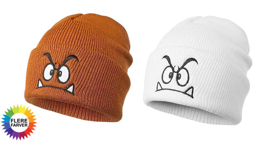 Varm Uldhue med Vredt Ansigtsudtryk