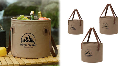 Foldbar Vandtæt Spand til Bilvask og Camping (5L/10L/20L)