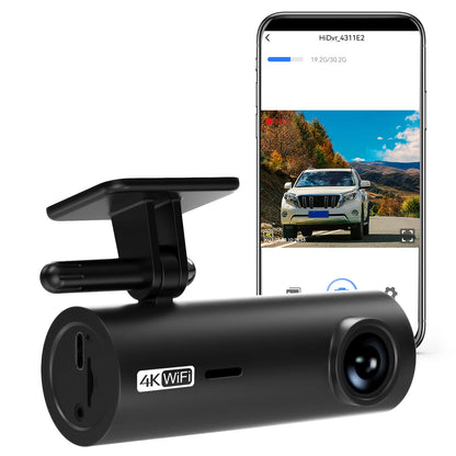 4K Bil Dash Cam Med WIFI