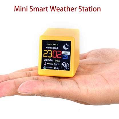 Mini Smart WiFi Vejrstation og Skrivebordsklokke