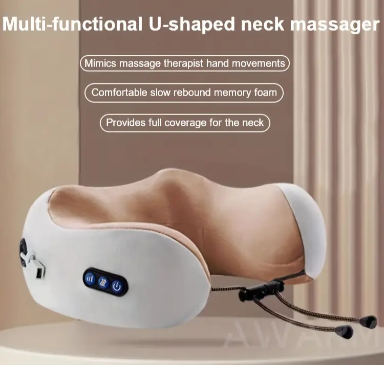Bærbar Opvarmet Nakkemassagepude