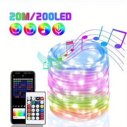 Smarte Bluetooth RGB LED-lyskæde