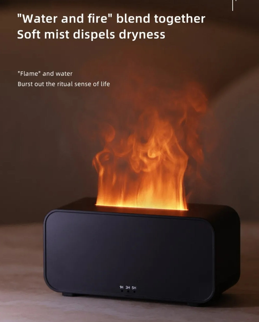 Flamme Aroma Diffuser med Lys