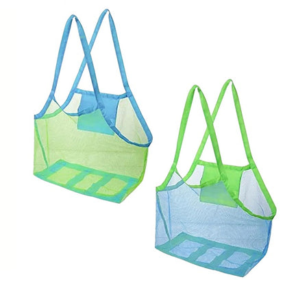 Stor Foldbar Strandtaske i Net (2 stk.)