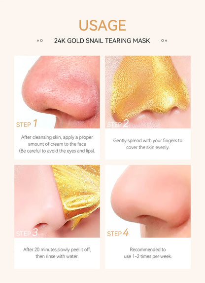 24K Guld eller Sakura Peel Off Ansigtsmaske