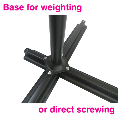 Elegant Udendørs Parasol med LED og Solcellepanel - Vælg mellem 300 cm eller 350 cm