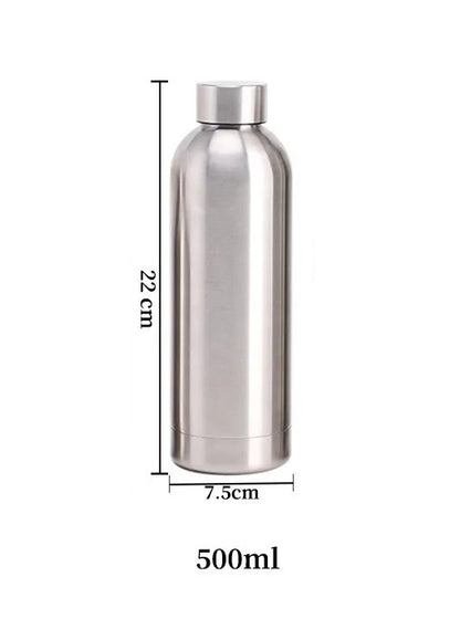 Vandflaske i Rustfrit Stål til Sport og Rejser - 500, 750, 1000ml