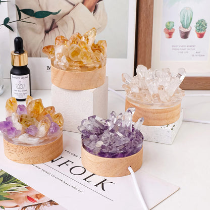 Naturlig Ametyst Krystallampe til Boligindretning