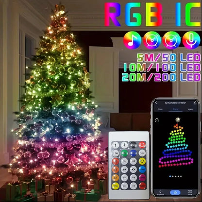 Smarte Bluetooth RGB LED-lyskæde