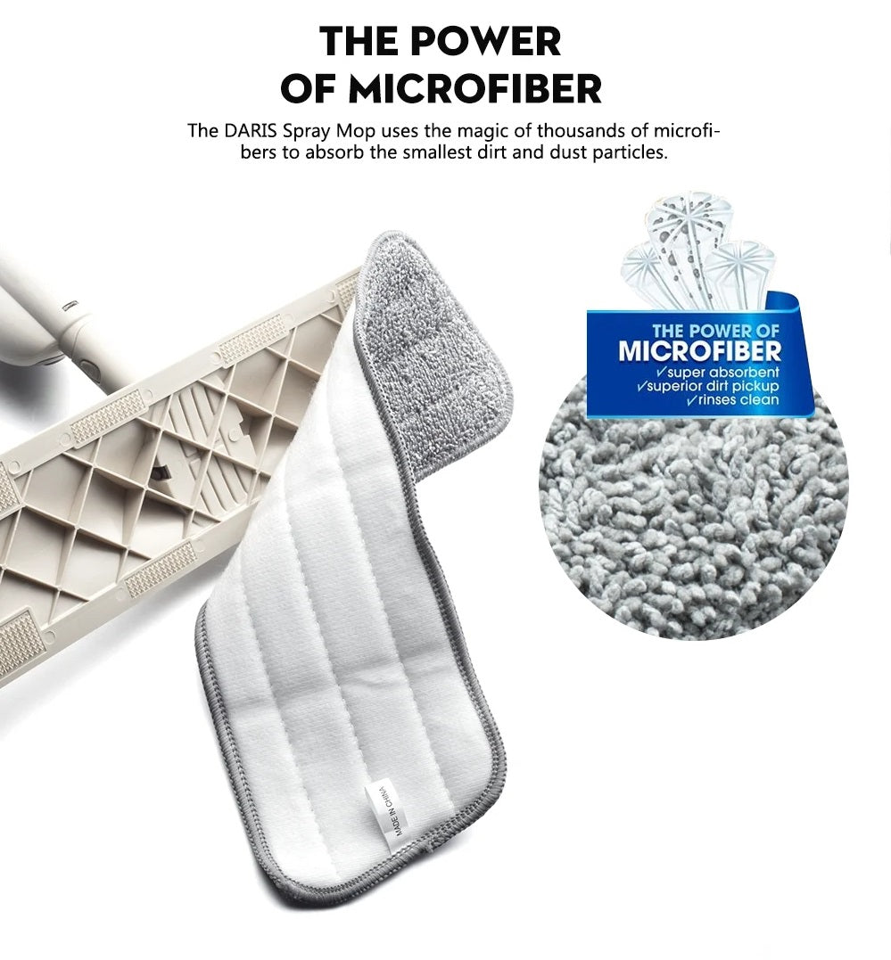 Spraymop- og Kostesæt med Mikrofiberklude