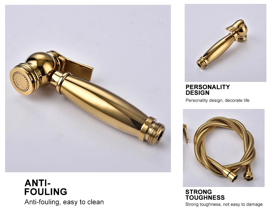 Håndholdt Bidetsprøjte i Messing i Guldfarve