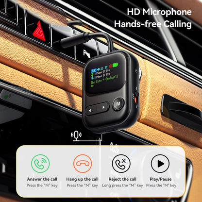 Bluetooth 6.0 Lydsender og Modtager med Mikrofon