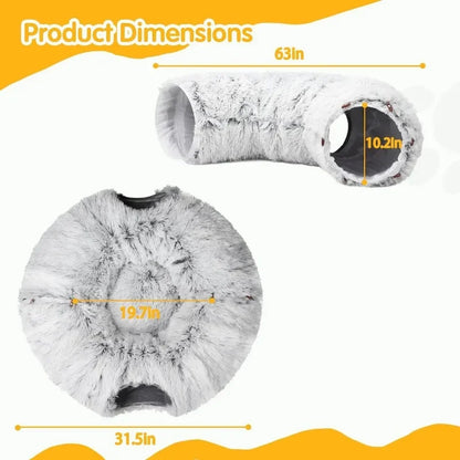 Fluffy Plys Kattetunnel Seng