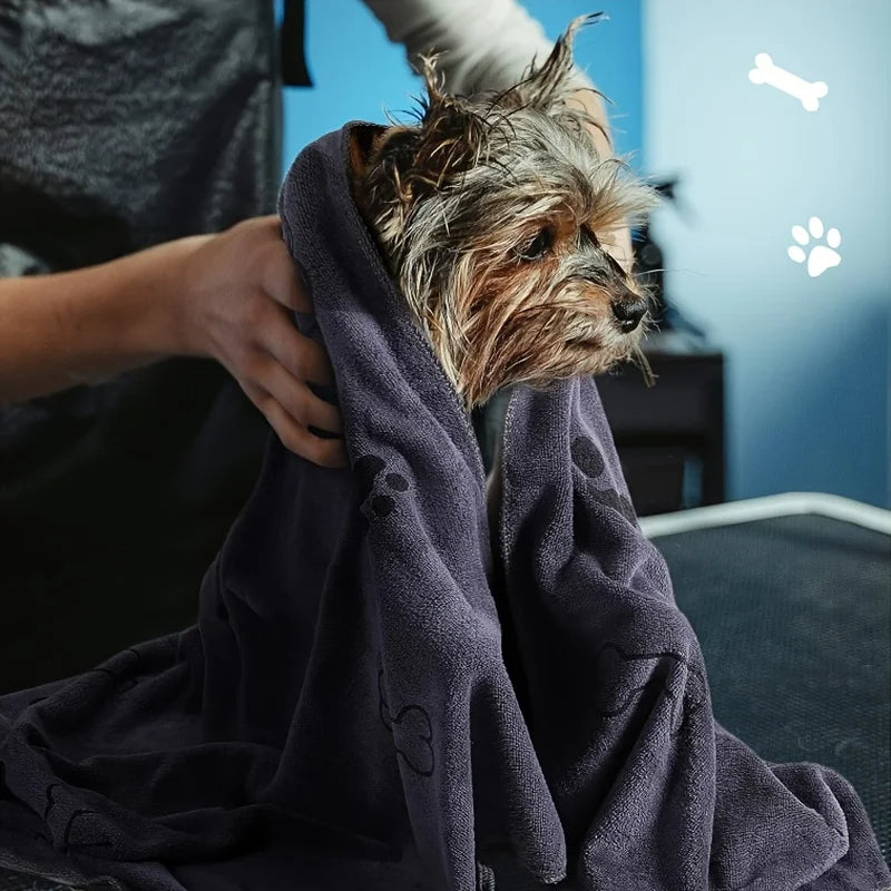 1 stk Hurtigtørrende Mikrofiber Badehåndklæde til Kæledyr