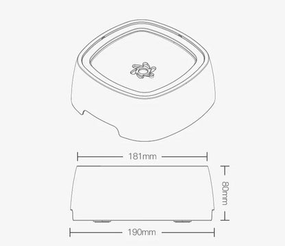 Spildfri Svævende Vandskål til Kæledyr