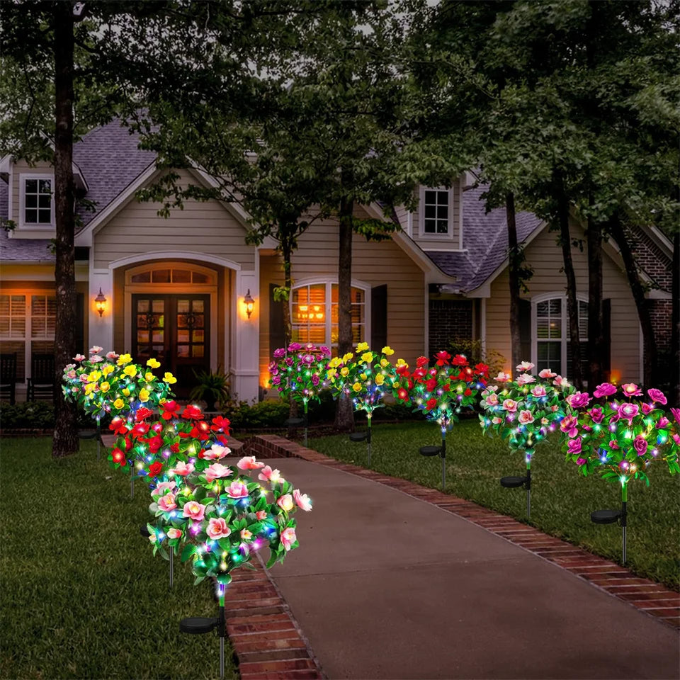 LED Blomster Solcellelampe
