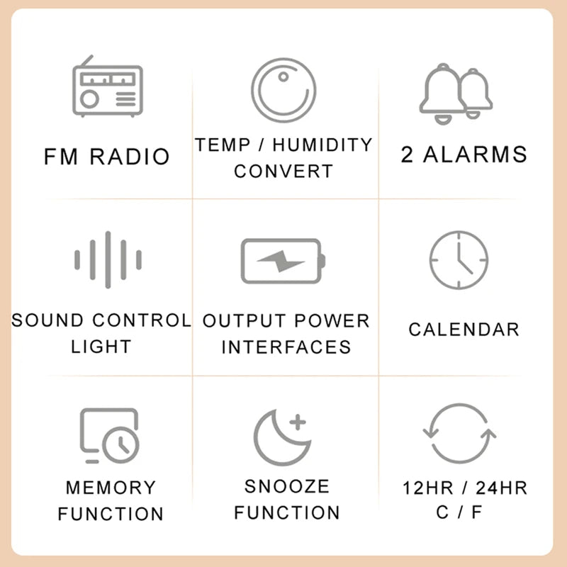 Moderne FM-radiovækkeur