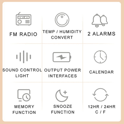 Moderne FM-radiovækkeur