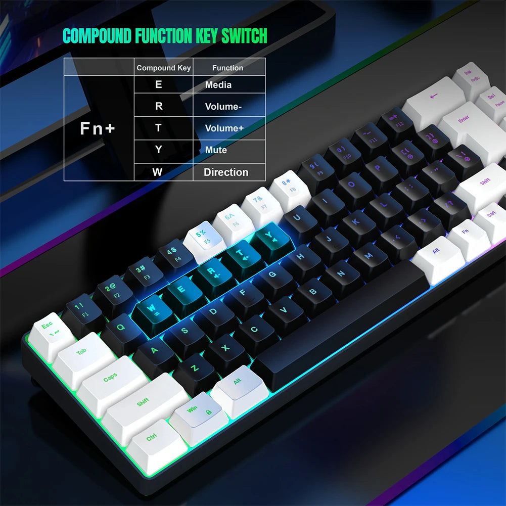 Kablet Mekanisk Gaming Tastatur med RGB