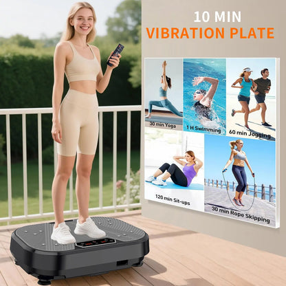 250 kg Vibrationsplade Træningsmaskine med Modstandsbånd
