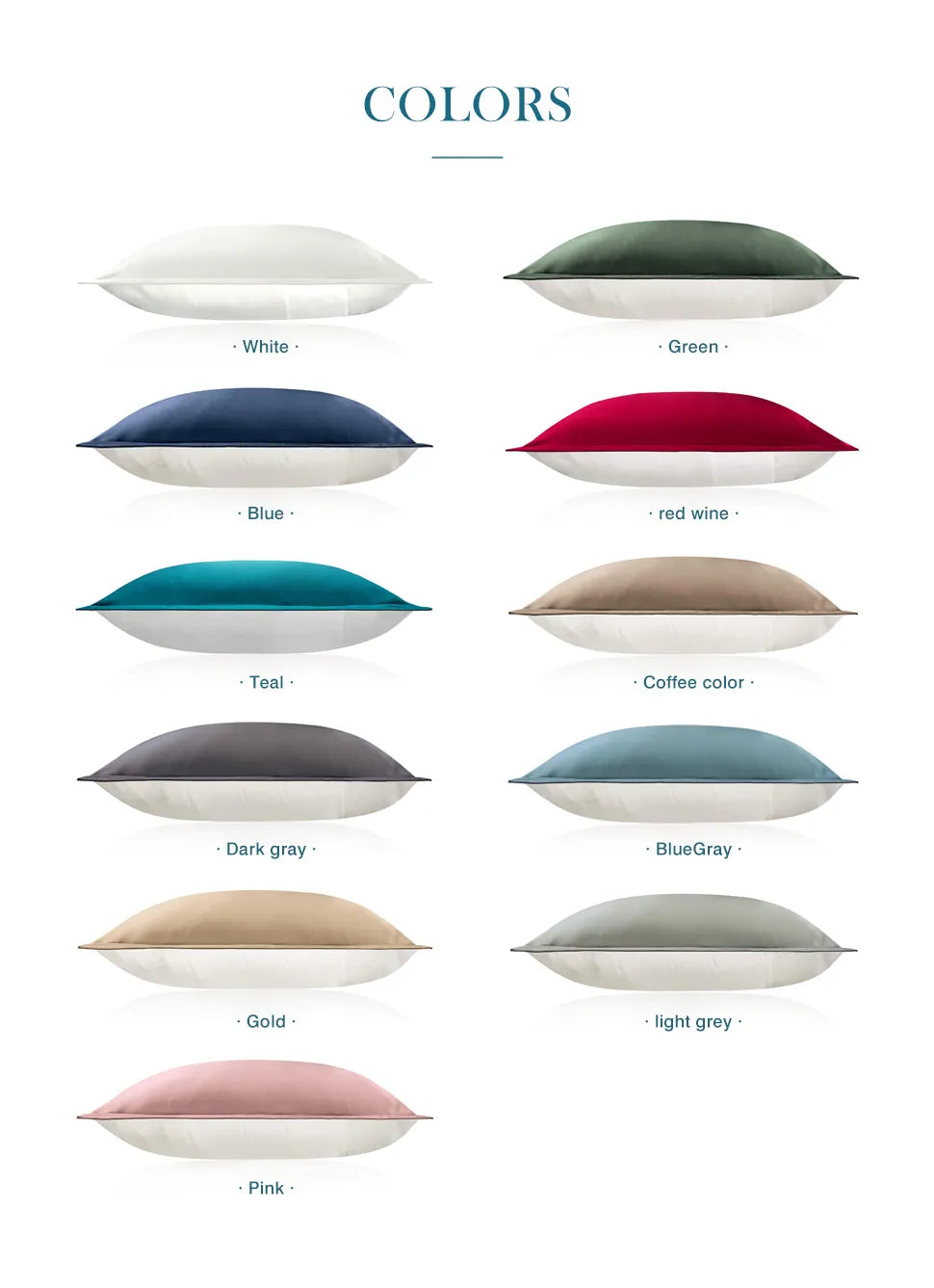 100% Naturlig Mulberry Silke Pudebetræk - Forside i Ren Silke & Bagside i Åndbar Lyocell Fiber