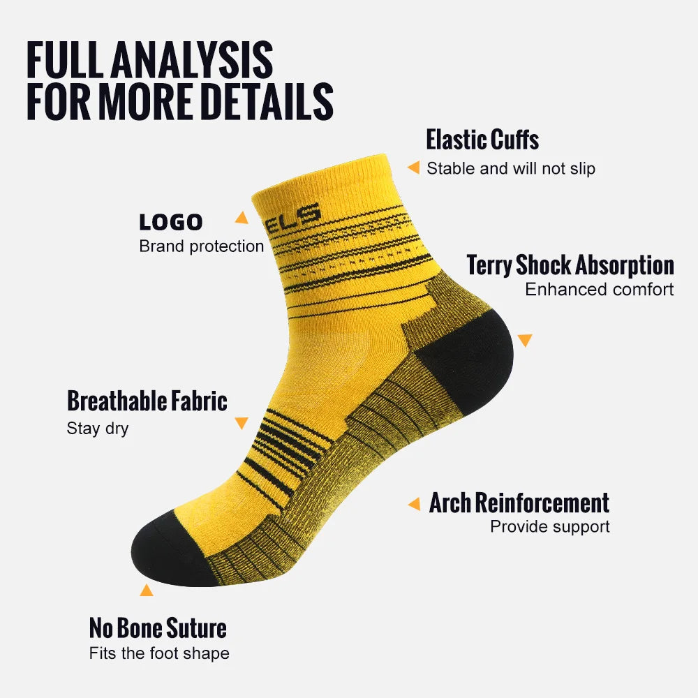 Løbesokker i Merinould med Kompressionsstøtte