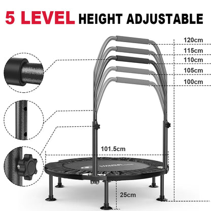 Foldbar Mini Trampolin med Håndtag – Indendørs & Udendørs