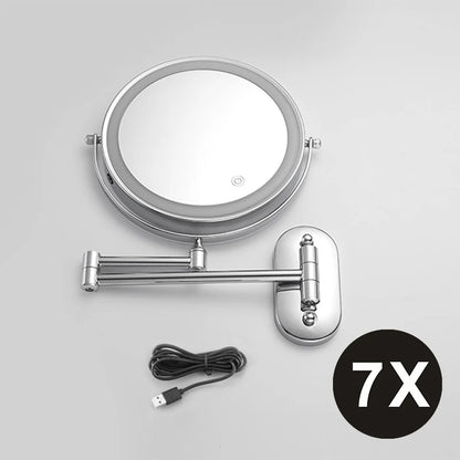 Genopladeligt LED Makeupspejl med Forstørrelse