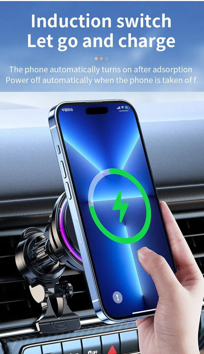 Iskølende Magnetisk Trådløs Biloplader til iPhone