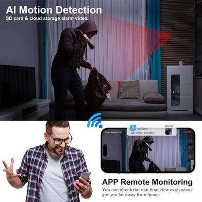 HD 1080P Mini WiFi-sikkerhedskamera med Persondetektion