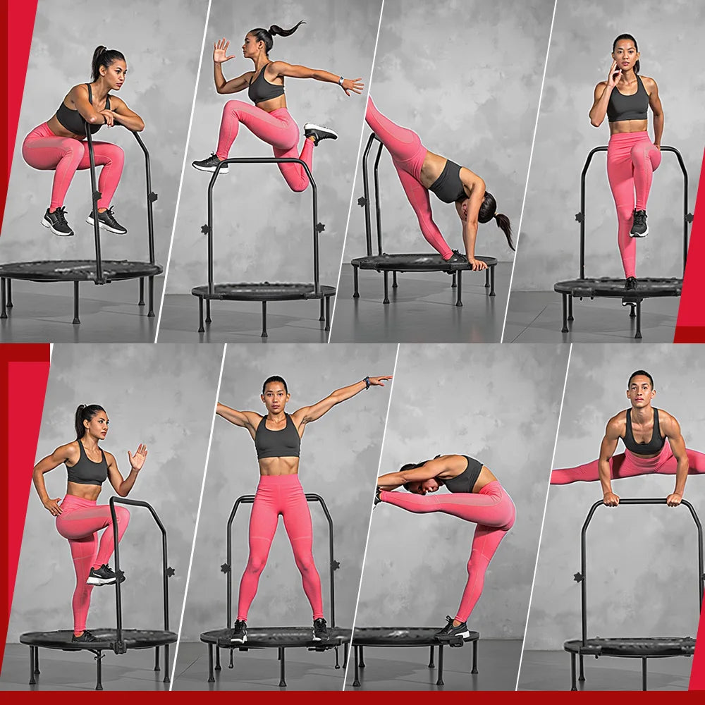 Foldbar Mini Trampolin med Håndtag – Indendørs & Udendørs