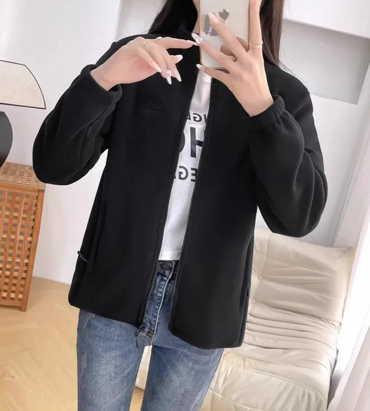 Tyk Fleece Vinterjakke med Lynlås til Kvinder