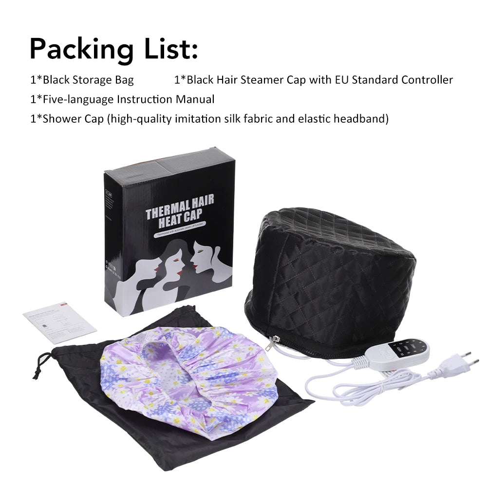 Elektrisk Hårdamperkappe med Timer og 10 Varmeniveauer