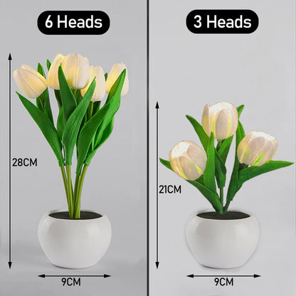Dekorativ LED Tulipan Natlampe
